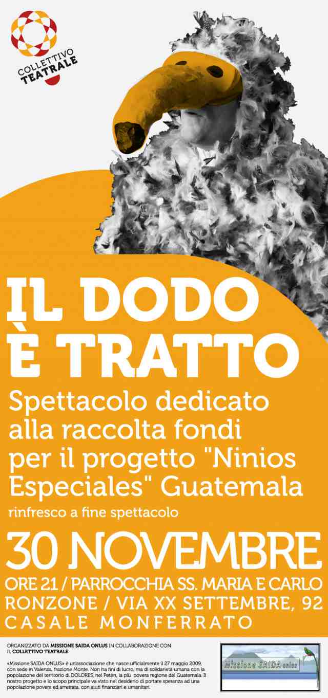 Il Dodo è tratto Locandina Spettacolo